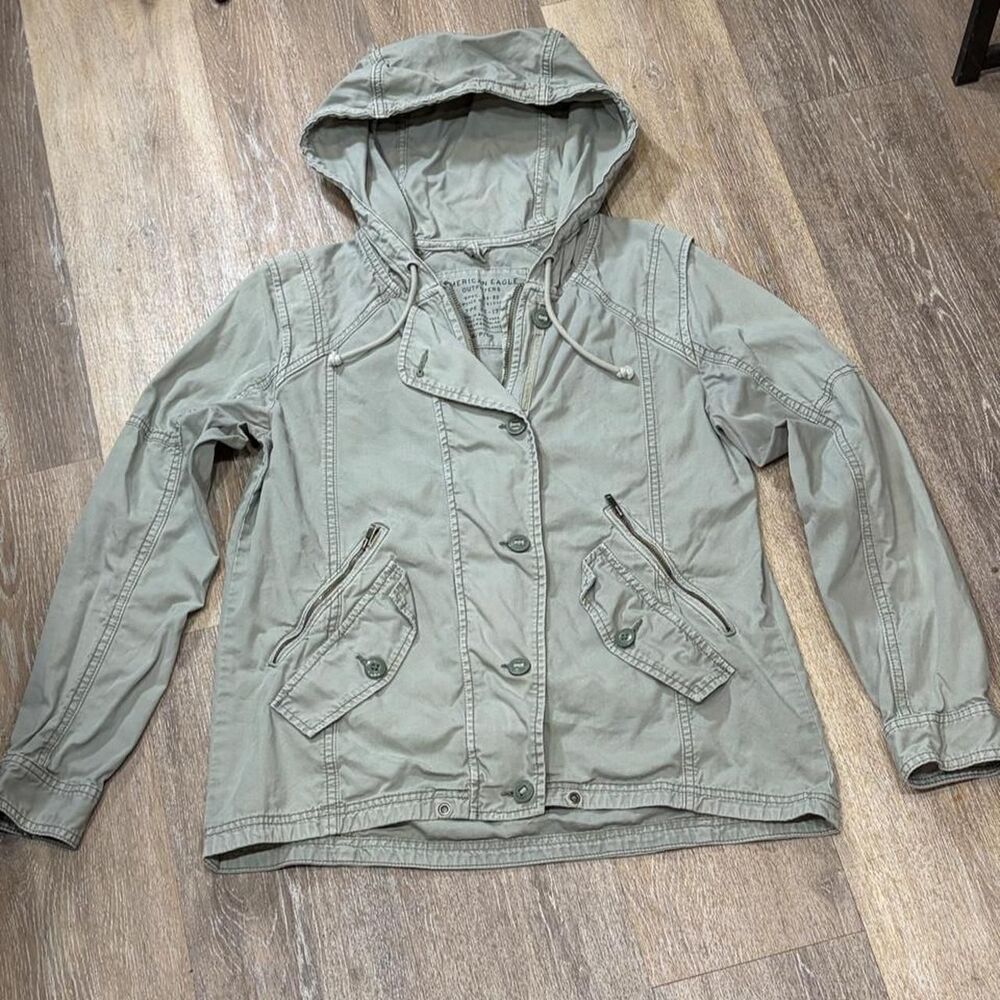 American-eagle Women's Green and Khaki Jacket